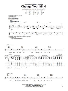 page one of Change Your Mind (Guitar Tab)