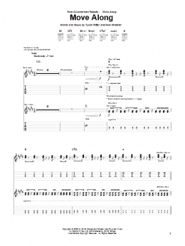 page one of Move Along (Guitar Tab)