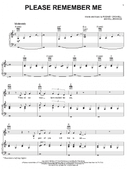 page one of Please Remember Me (Piano, Vocal & Guitar Chords (Right-Hand Melody))