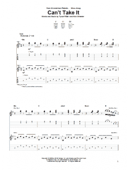 page one of Can't Take It (Guitar Tab)