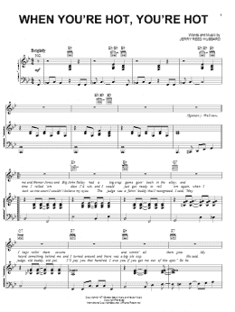 page one of When You're Hot, You're Hot (Piano, Vocal & Guitar Chords (Right-Hand Melody))