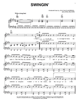 page one of Swingin' (Piano, Vocal & Guitar Chords (Right-Hand Melody))