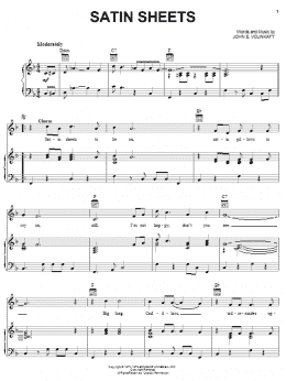page one of Satin Sheets (Piano, Vocal & Guitar Chords (Right-Hand Melody))
