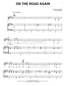 page one of On The Road Again (Piano, Vocal & Guitar Chords (Right-Hand Melody))