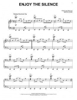 page one of Enjoy The Silence (Piano, Vocal & Guitar Chords (Right-Hand Melody))