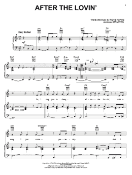 page one of After The Lovin' (Piano, Vocal & Guitar Chords (Right-Hand Melody))