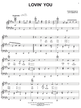 page one of Lovin' You (Piano, Vocal & Guitar Chords (Right-Hand Melody))