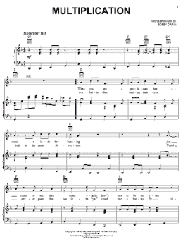 page one of Multiplication (Piano, Vocal & Guitar Chords (Right-Hand Melody))