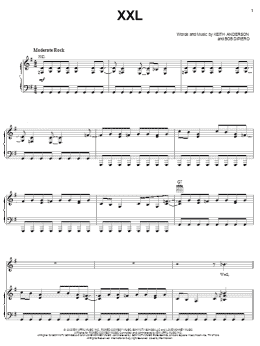 page one of XXL (Double X-L) (Piano, Vocal & Guitar Chords (Right-Hand Melody))