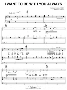 page one of I Want To Be With You Always (Piano, Vocal & Guitar Chords (Right-Hand Melody))