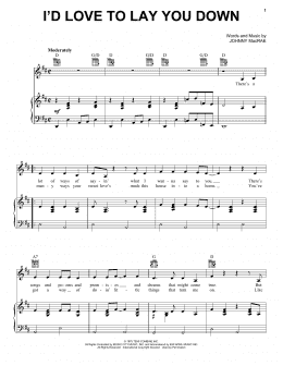page one of I'd Love To Lay You Down (Piano, Vocal & Guitar Chords (Right-Hand Melody))