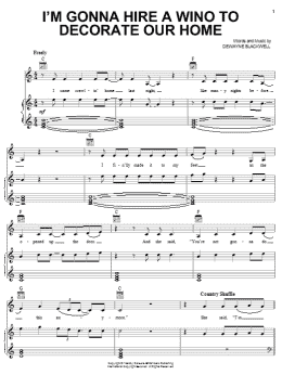 page one of I'm Gonna Hire A Wino To Decorate Our Home (Piano, Vocal & Guitar Chords (Right-Hand Melody))