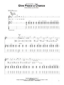 page one of Give Peace A Chance (Guitar Tab)