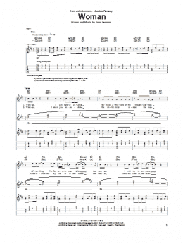 page one of Woman (Guitar Tab)