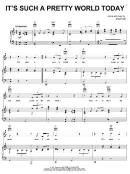 page one of It's Such A Pretty World Today (Piano, Vocal & Guitar Chords (Right-Hand Melody))