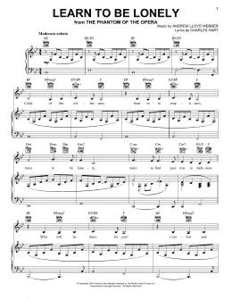 page one of Learn To Be Lonely (Piano, Vocal & Guitar Chords (Right-Hand Melody))