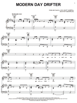 page one of Modern Day Drifter (Piano, Vocal & Guitar Chords (Right-Hand Melody))