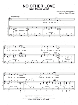 page one of No Other Love (Piano & Vocal)