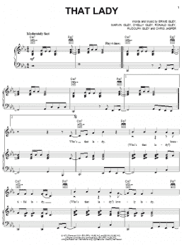 page one of That Lady, Pt. 1/That Lady, Pt. 2 (Piano, Vocal & Guitar Chords (Right-Hand Melody))