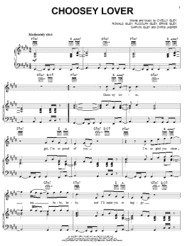 page one of Choosey Lover (Piano, Vocal & Guitar Chords (Right-Hand Melody))