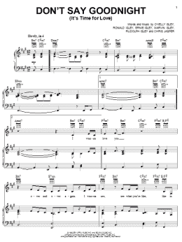 page one of Don't Say Good Night (It's Time For Love) Parts 1 & 2 (Piano, Vocal & Guitar Chords (Right-Hand Melody))