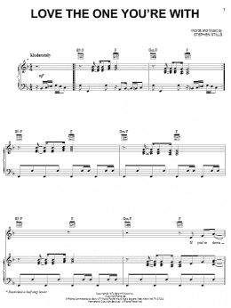 page one of Love The One You're With (Piano, Vocal & Guitar Chords (Right-Hand Melody))