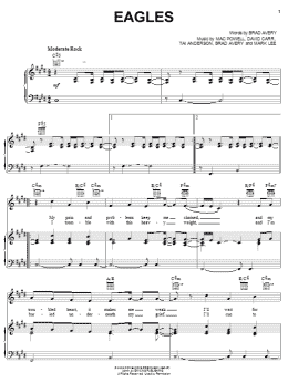 page one of Eagles (Piano, Vocal & Guitar Chords (Right-Hand Melody))