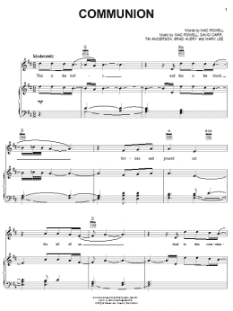 page one of Communion (Piano, Vocal & Guitar Chords (Right-Hand Melody))