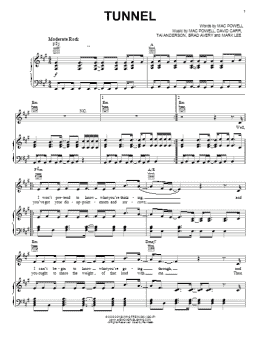 page one of Tunnel (Piano, Vocal & Guitar Chords (Right-Hand Melody))