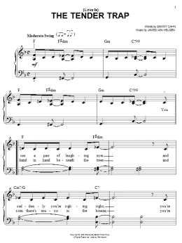 page one of (Love Is) The Tender Trap (Easy Piano)