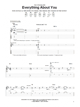 page one of Everything About You (Guitar Tab)