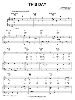 page one of This Day (Piano, Vocal & Guitar Chords (Right-Hand Melody))