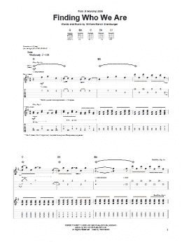 page one of Finding Who We Are (Guitar Tab)