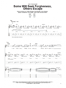page one of Some Will Seek Forgiveness, Others Escape (Guitar Tab)