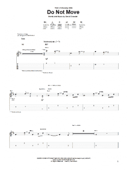 page one of Do Not Move (Guitar Tab)