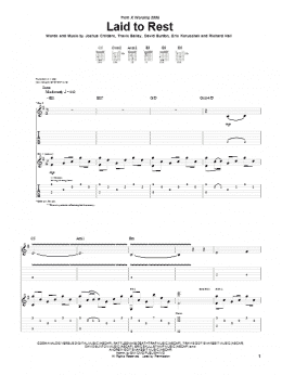 page one of Laid To Rest (Guitar Tab)