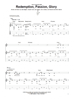 page one of Redemption, Passion, Glory (Guitar Tab)