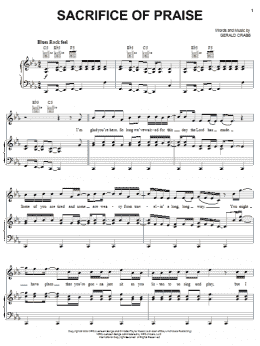page one of Sacrifice Of Praise (Piano, Vocal & Guitar Chords (Right-Hand Melody))