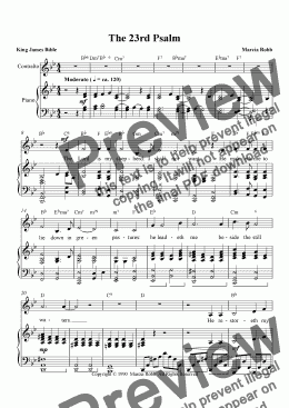 page one of The 23rd Psalm (contralto solo)