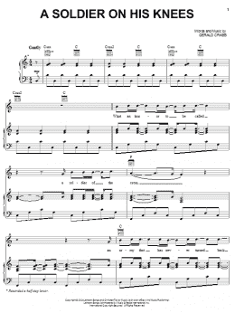 page one of A Soldier On His Knees (Piano, Vocal & Guitar Chords (Right-Hand Melody))