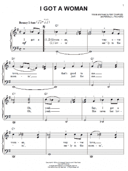 page one of I Got A Woman (Easy Piano)