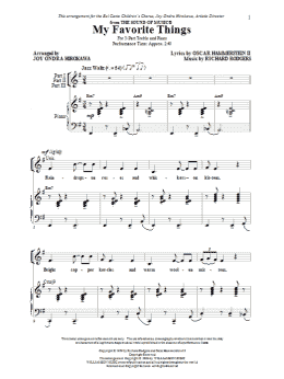 page one of My Favorite Things (3-Part Treble Choir)