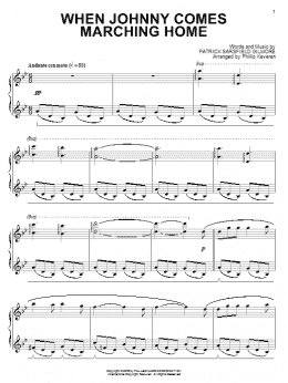 page one of When Johnny Comes Marching Home (Piano Solo)