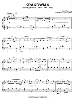page one of Krakowiak (Darling Maiden, Hark, I Ask Thee) (Piano Solo)