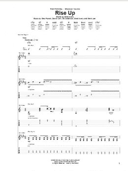page one of Rise Up (Guitar Tab)