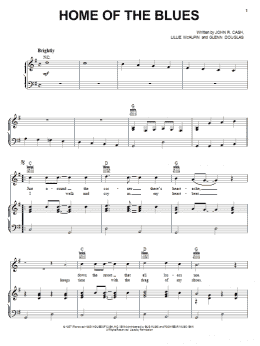 page one of Home Of The Blues (Piano, Vocal & Guitar Chords (Right-Hand Melody))