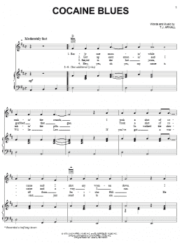 page one of Cocaine Blues (Piano, Vocal & Guitar Chords (Right-Hand Melody))