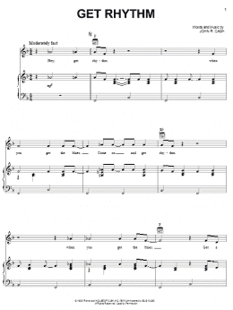 page one of Get Rhythm (Piano, Vocal & Guitar Chords (Right-Hand Melody))