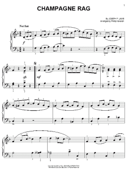page one of Champagne Rag (arr. Phillip Keveren) (Easy Piano)