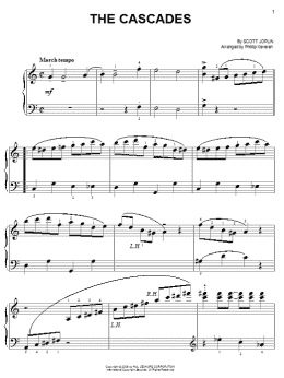 page one of The Cascades (arr. Phillip Keveren) (Easy Piano)